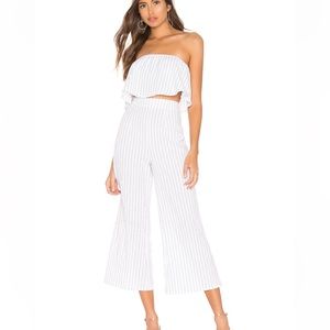 White striped pant set